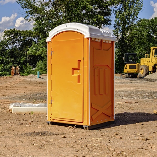 how often are the portable restrooms cleaned and serviced during a rental period in Whitehaven MD